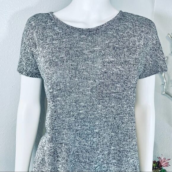 M&S Knit Lightweight Short Sleeve Blouse Gray - Picture 10 of 10